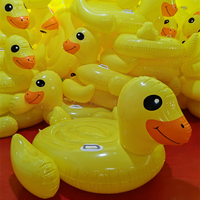 Duck gonflable jaune personnalisé en PVC, à chevaucher, gonflable à chevaucher