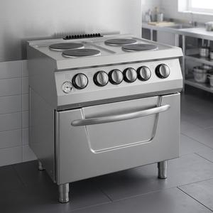 NOUVEAU Fourneau à gaz et électrique 4 brûleurs, double unité, installation sur table, en acier inoxydable, qualité commerciale, avec commandes à bouton, US - Product Image 3