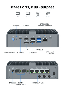 Nouveau Mini PC Pare-feu Fanless Intel i5-1235U avec double port SFP+ 10 Gbit/s 2,5 Gbe et garantie de 3 ans pour serveur domestique et réseau - Product Image 3