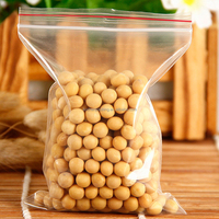 Sacs en mylar pour biscuits à emballage flexible, sac ziplock en PE, sacs en poly transparents avec fermeture à glissière