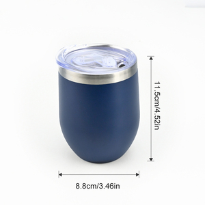 Gobelet isotherme à double paroi en acier inoxydable Vista avec logo personnalisé, 12 oz, couvercle - Isolation thermique sans BPA pour les voyages - Product Image 4