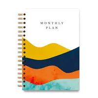 Pianificatori e quaderni mensili produttore di quaderni a spirale personalizzati A5 Notebook Planner diario personalizzato con divisori