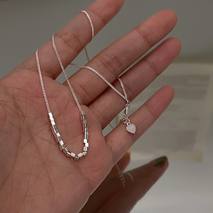 Geometric Block Patchwork Necklace For Women Zinc Alloy Clavicle Chain Party Minimalist Design Simple Neck Chain - Product Image 3