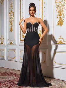 Sexy Transparent Black Long Dresses - Elegant & Seductive
