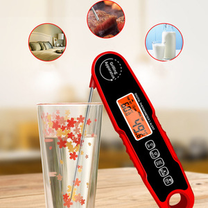 Termometer daging Digital instan tahan air, termometer dengan lampu latar lipat, fungsi tahan kalibrasi untuk cairan panggangan BBQ - Product Image 6