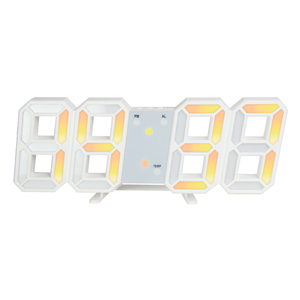 Horloge <span class=keywords><strong>murale</strong></span> LED 3D RGB couleur néon EMAF, réveil, horloge de <span class=keywords><strong>table</strong></span>, luminosité réglable, horloge numérique <span class=keywords><strong>murale</strong></span> de <span class=keywords><strong>table</strong></span>, décoration de la maison - Product Image 6