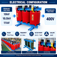 Transformateur de distribution triphasé à sec 30-2500 kVA 10 kV 11 kV 400 V Cuivre Aluminium 50 Hz 60 Hz