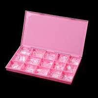 510 pièces/boîte, pointes d'ongles en gel semi-mat de qualité supérieure, transparentes/naturelles, étiquette privée personnalisée, XS, pointes d'ongles super courtes en forme de canard, 15 tailles