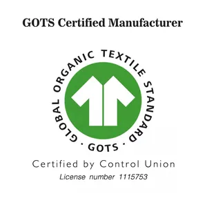 Gots Certificaat 100% Biologisch Katoen Gebreide Lange Mouwen Plain Baby Bodysuit Pasgeboren Onesie Groothandel