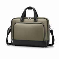 Sacoche d'ordinateur portable en nylon personnalisée pour entreprise, avec bandoulière rembourrée et poche avant, pour le bureau et les voyages, OEM ODM