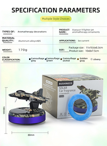 Diffuseur de <span class=keywords><strong>parfum</strong></span> de voiture moderne de luxe, ornement avion de combat, diffuseur rotatif solaire, aromathérapie, éliminateur d'odeurs, diffuseur de voiture en plastique - Product Image 5