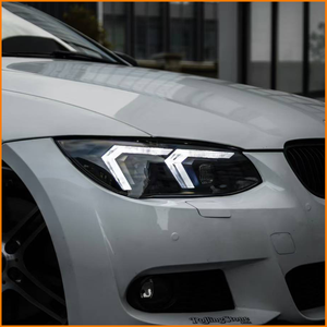 Para <span class=keywords><strong>BMW</strong></span> E92 E93 Serie 3 Coupé Convertible 2011-2013, Estilo G28, Lente de Proyector Bi-LED, DRL, Luz Direccional Secuencial, Conjunto de Faros LED - Product Image 6