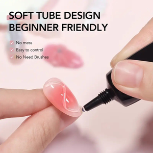 Gel 3D transparent végétalien non toxique pour la décoration d'ongles français DIY avec lampe LED pour mariages et fêtes - Product Image 4