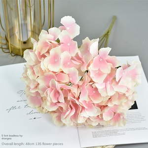 Haute qualité rose hortensia doux fleur fond mur mariage auditorium Floral décoratif fausse fleur Simulation Assurance - Product Image 4