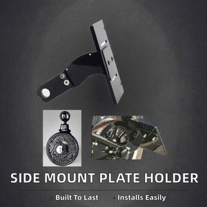 Soporte de Matrícula Trasero de Acero Pazoma para Motocicleta, Compatible con Softail Fat Boy Breakout Dyna Street Bob, Nuevo, 1 Año de Garantía - Product Image 2