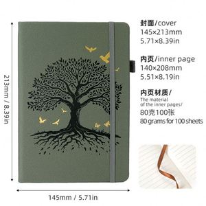 Cuaderno Árbol de Gratitud con Encuadernación, Bloc de Notas Multifuncional, Diario con Líneas Horizontales en Inglés - Product Image 4