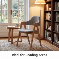 Chaise de bibliothèque ergonomique moderne en bois avec accoudoir pour tablette pour salle d'étude universitaire