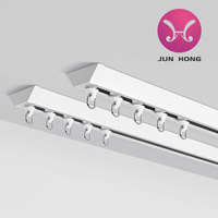 Accessoires de design moderne pour hôtels : Plinthes décoratives Junhong V541 en métal, cornières en aluminium, et accessoires pour tringles et rails de rideaux