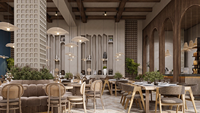 Table et chaises de café en bois de chêne moderne, mobilier de restaurant, sièges ronds durables pour café, ensemble de canapés, design de restaurant