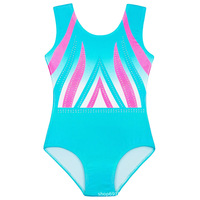 Zy259 nouveau Design de haute qualité pas cher enfants filles enfants Spandex sans manches strass compétition gymnastique rythmique justaucorps