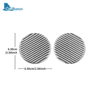 Pegatina de fibra de carbono suave Real, alfombrilla para taza de agua para Tesla Model 3 Model Y para mercedes-benz, accesorios interiores universales para coche - Product Image 6