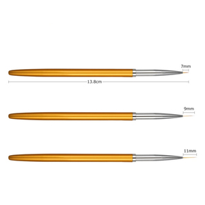 Lot de 3 stylos de peinture pour nail art, manche métallique, poils en nylon ultra-fins, pour liner, motifs floraux, lignes et dessins, outil de manucure - Product Image 4