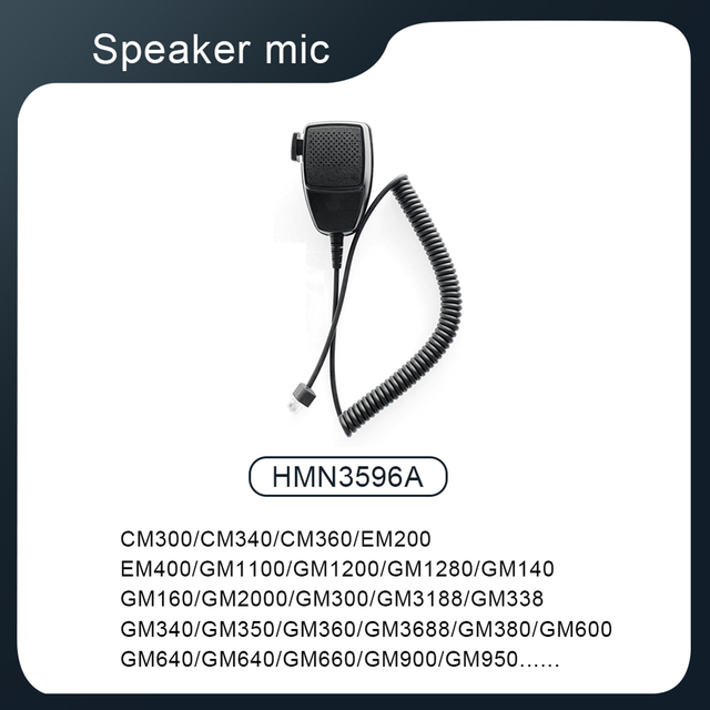 Anysecu HMN3596A Condenser Handheld Microphone PTT Button Walkie Talkie Mobile Radio Noise Cancelling Wireless 8-pin RJ45
