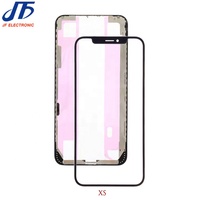 Verre avant avec cadre de lunette Oca pour iPhone X XS MAX Remplacement de la lentille de verre extérieure