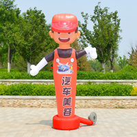 Mascotte gonflable géante de 3 m en tissu Oxford, personnage de dessin animé pour atelier de réparation automobile, publicité événementielle, résistante à l'eau