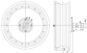 Moteur électrique de moyeu de roue sans balais <span class=keywords><strong>Qs</strong></span> 17 pouces en aluminium <span class=keywords><strong>6000w</strong></span> 45h V2 pour moto - Product Image 6