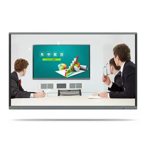 Giá rẻ trường 4K HD 65 75 inch LCD hiển thị kỹ thuật số màn hình phẳng cuộc họp điện tử rộng tương tác thông minh thể Loại bảng