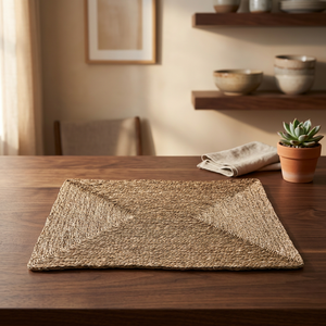 Natural Rectangular Woven Seagrass <b>Mat</b> Crafted for Home Decoration Floor Covering and Sustainable Living Spaces - Product Image 6