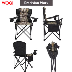 เก้าอี้พับสำหรับตั้งแคมป์กลางแจ้ง Woqi พร้อมที่วางแก้วและช่องเก็บของสำหรับการเดินป่าและการเดินทาง - Product Image 2