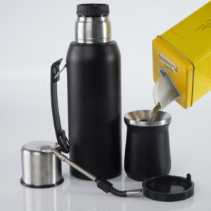 <span class=keywords><strong>Gourde</strong></span> à maté en acier inoxydable 304 à double paroi de 8 oz avec couvercle en silicone anti-fuite et paille <span class=keywords><strong>filtrante</strong></span>, écologique - Product Image 6