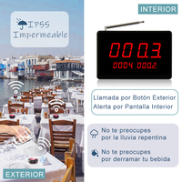 Système d'appel sans fil pour serveurs, système d'appel pour restaurant avec affichage LED, système d'appel étanche pour café, bar, hôpital