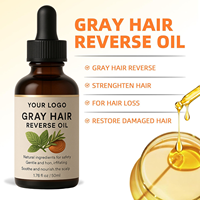 Sérum capillaire OEM pour adultes, cheveux gris, à base d'extraits végétaux, anti-chute, nourrissant le cuir chevelu, réparateur, huile essentielle naturelle pour la croissance des cheveux