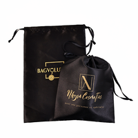 Sac en satin de soie rose brodé avec logo personnalisé Pochette cadeau en soie Sacs en soie pour bijoux
