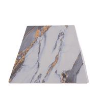 Panneau mural en couleurs de marbre Surface de table imperméable enduite PVC transfert à chaud feuille de marbre UV colle sur le mur