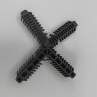 EDUCE Clip de fixation double crochet en plastique ABS noir pour porte, salle de bain, accessoires de mobilier, moderne, durable, installation facile, outil pour câbles