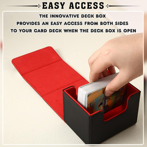 Caja para Cartas, Caja de Almacenamiento para Cartas TCG Yugioh, Elegante Caja de Almacenamiento con Tapa Abatible de Cuero PU para Cartas <span class=keywords><strong>Onmyoji</strong></span>, Colección para el Hogar - Product Image 3