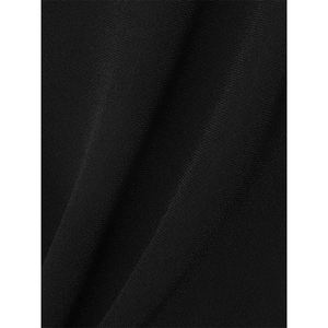 تنورة عصرية متوسطة الطول من الساتان بخصر مرتفع تسمح بالتهوية للربيع كاجوال أنيق أسود متين وأنيق بكشكشة سادة مصبوغة من الشيفون الشائع - Product Image 5