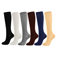 Chaussettes de compression unisexes pour le cyclisme, respirantes, pour la course à pied, chaussettes de sport colorées, chaussettes de performance solides, chaussettes de soutien à la compression