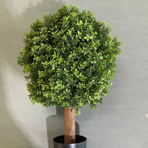 Para Amazon Olivo <span class=keywords><strong>Artificial</strong></span> Bonsai Bola de plástico verde en maceta Decoración interior/exterior Venta al por mayor para porche Patio Boj - Product Image 2