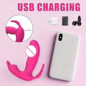 هزاز قابل للارتداء <span class=keywords><strong>3</strong></span> في 1 مع قابس شرجي هزاز، هزاز سيليكون على شكل عصا، لعبة جنسية للبالغين للنساء، محفز للبظر ونقطة جي - Product Image 2