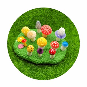 Simulation Mignon Champignon Résine Modèles Kawaii 3D Cabochons pour Fée Jardin Gnome Mot Accessoires - Product Image 4