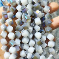 Perles de verre facettées AB 8mm 6mm, perles rondelles tchèques colorées, perles intercalaires pour bracelet, collier, perles de verre soufflé à la lampe