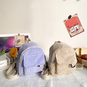 Zaino Unisex in Velluto a Coste Retrò <span class=keywords><strong>per</strong></span> Bambini, Vendita all'Ingrosso di Borse Scolastiche Colorate <span class=keywords><strong>per</strong></span> Ragazzi e Ragazze - Product Image 2