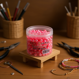 Perle di Ilatone 8mm 80g Rosa per Creazione di Gioielli - Product Image 3