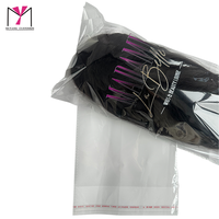 Sacs transparents OPP personnalisés MUYANG pour extensions de cheveux Madame La Belle, logo imprimé, emballage thermoscellé