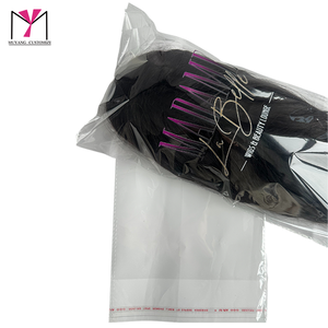 Bolsa transparente OPP personalizada MUYANG para extensiones de cabello <span class=keywords><strong>Madame</strong></span> La Belle con logo impreso y sellado térmico. - Product Image 5
